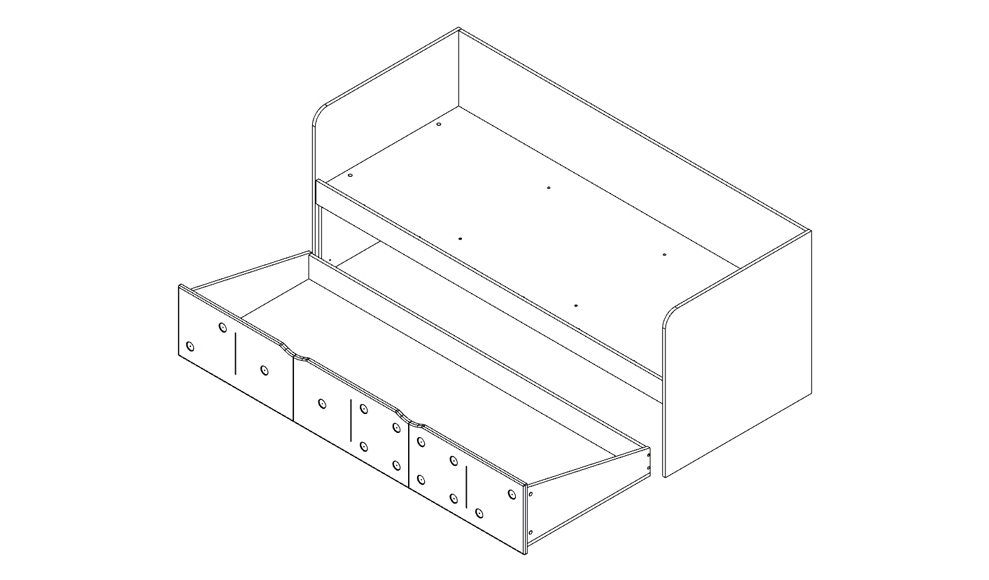Подростковый диван-кровать с дополнительным спальным местом "Продленка" МАНДАРИН ПРОДЛЕНКА 178745 Белый Santreyd  - Вид №4