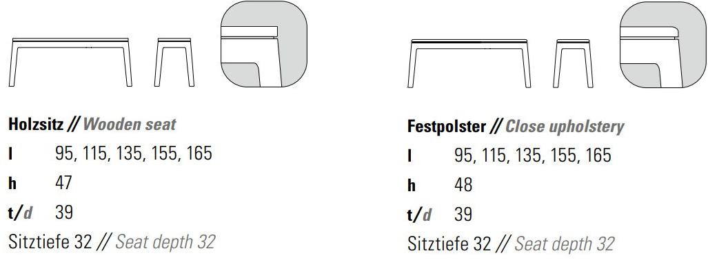 ZEITRAUM Мягкая деревянная скамья E8 sun-id-1477851 - Вид №8