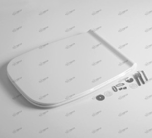 MC3301.09 Сиденье с крышкой унитаза Alice Ceramica Nur, хромированные петли, без микролифта Белый матовый