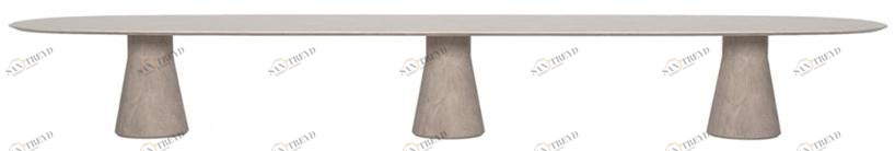 Andreu World Овальный стол для совещаний из полиэтилена Reverse conference Me5719