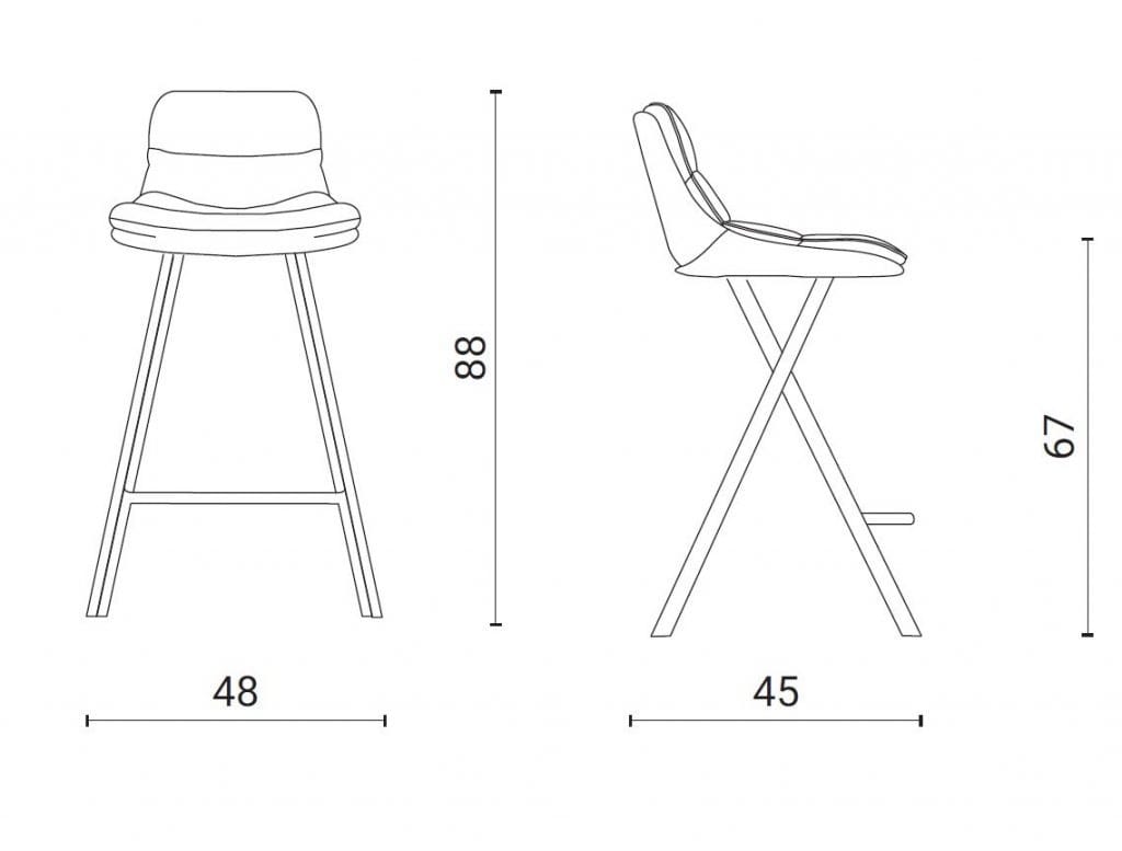 Высокий кожаный стул Ozzio Italia MILO ARCH-00032680 - Вид №6