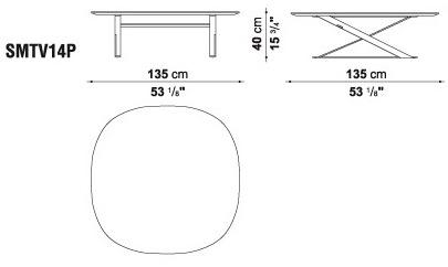 Maxalto Низкий квадратный журнальный столик из мдф Pathos sun-id-1347455 - Вид №1
