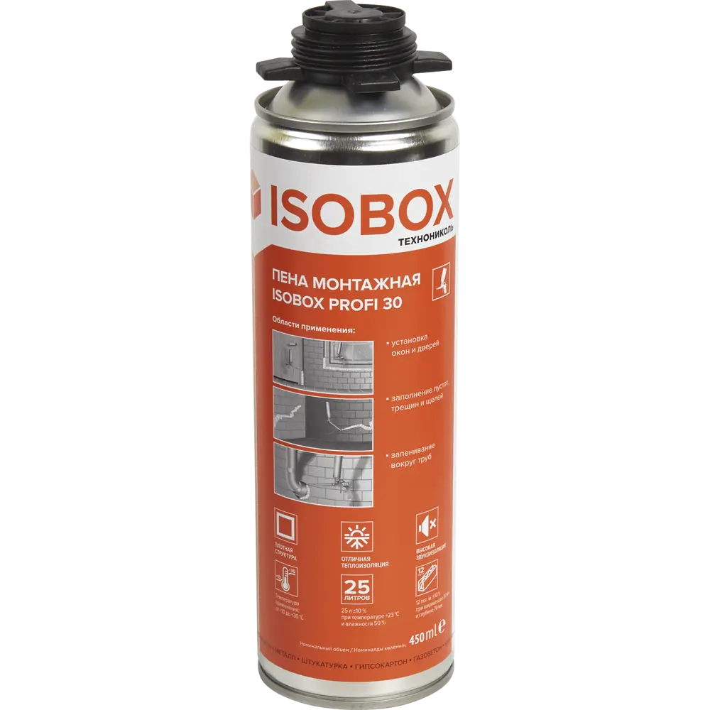 Пена монтажная пистолетная Isobox Profi 30 450мл 82405793 STLM-2147805 