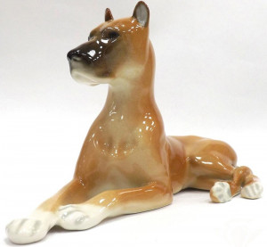 80318 Императорский фарфоровый завод Скульптура "Дог" Фарфор твердый
