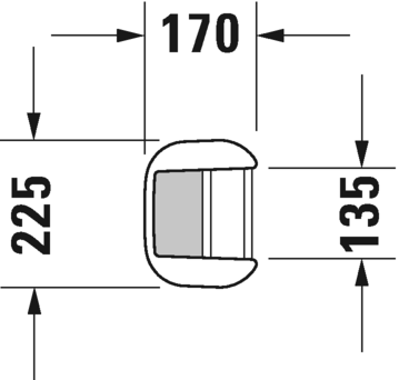 0858270000 Пьедестал для раковины овальная Duravit Happy D.2 - Вид №2