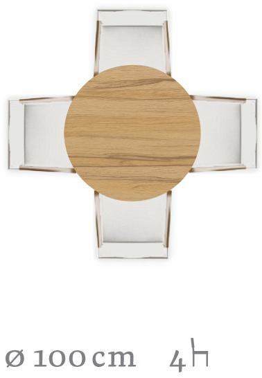 Casala Круглый стол с основанием 4 звезды Temo 6941-03 - Вид №6