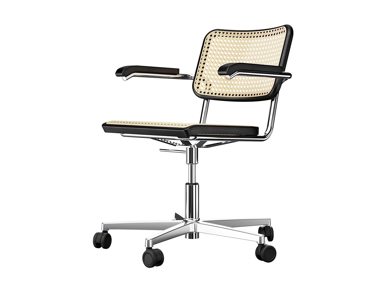 Плетеное вращающееся кресло с колесами THONET S 32 / S 64 ARCH-00027758