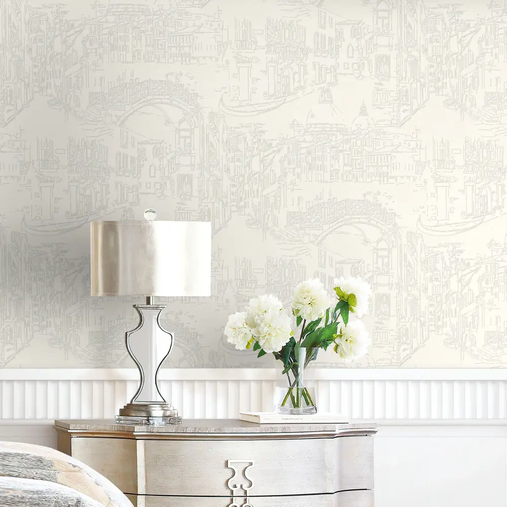 Обои флизелиновые New Age Venezia белые абстрактные 1.06 м 89413551 STLM-1572955 - Вид №3