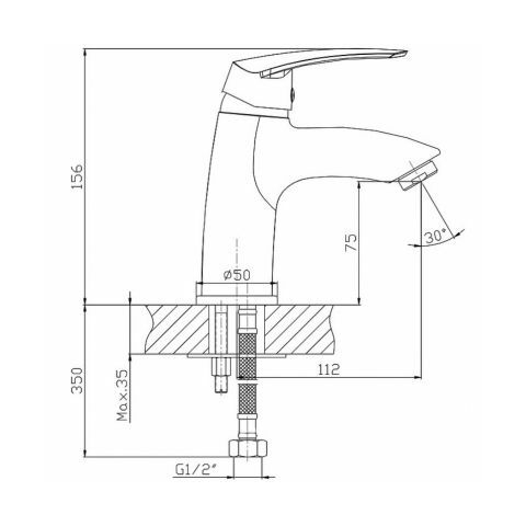 Orange Alfi M18-031cr однорычажный смеситель для биде Хром sun-id-1516906 - Вид №1