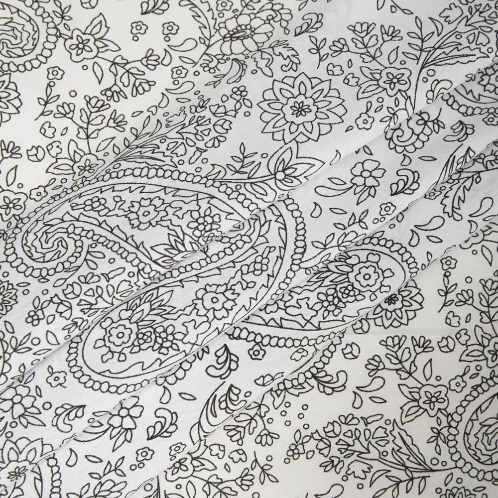 Комплект постельного белья Eclair Пейсли двуспальный полисатин серый 89396256 STLM-1374335 - Вид №2