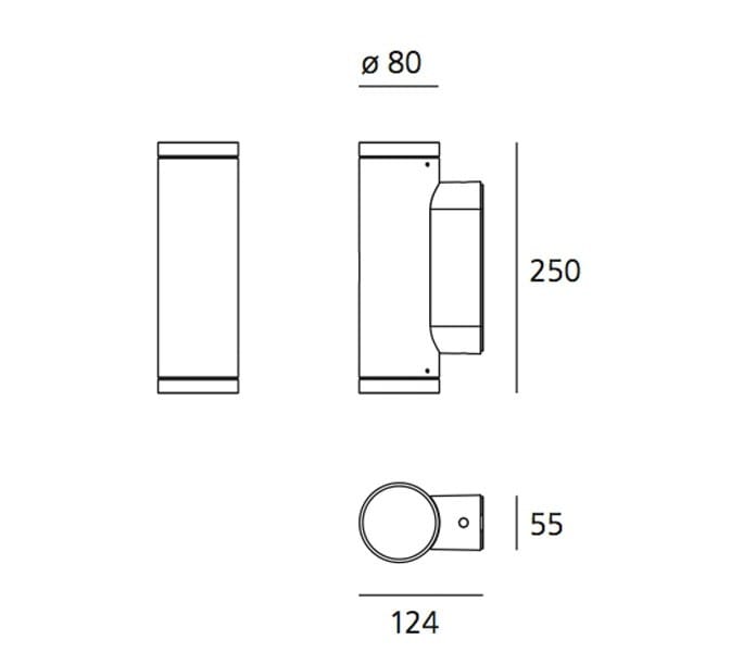 Алюминиевый светодиодный наружный настенный светильник Artemide Calumet ARCH-00127999 - Вид №4