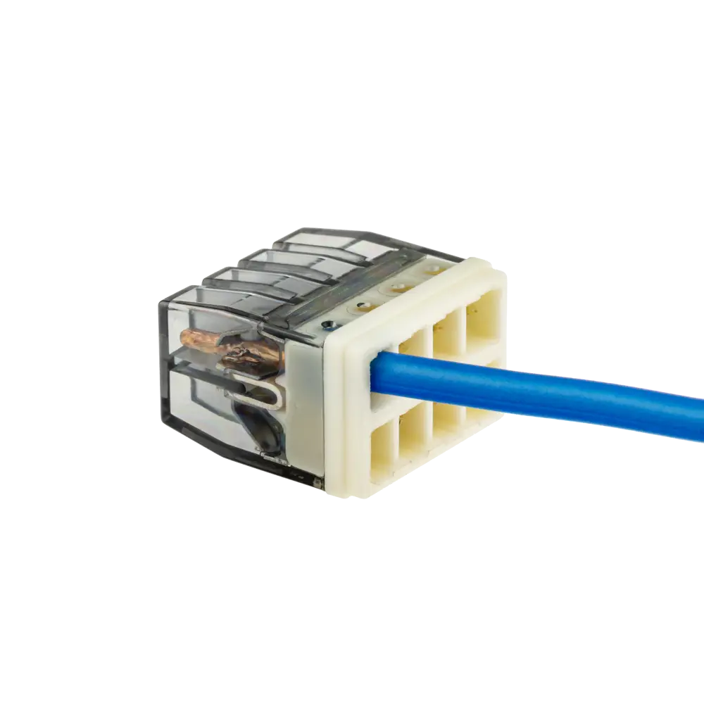 84509784 Клеммы монтажные самозажимные с пастой Duwi СМК 772-208 8-проводные 2,5мм² прозрачные 5шт 26733 1 STLM-1117236  - Вид №7