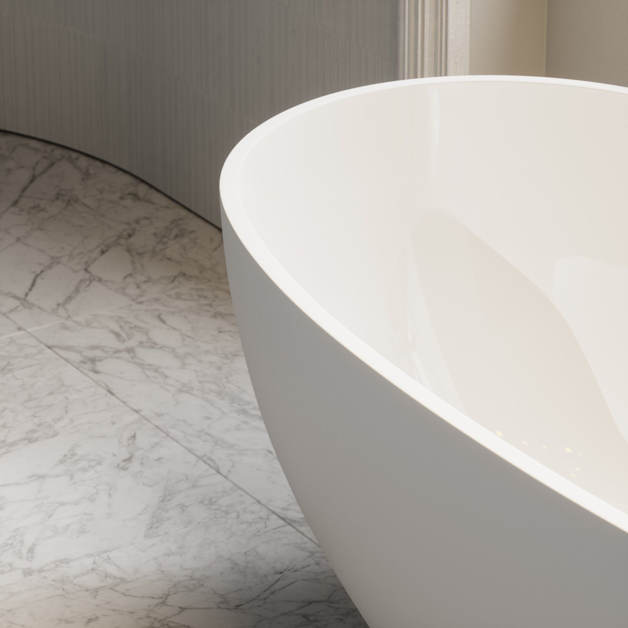 Овальная ванна в центре комнаты из смолы LUSSO Пикассо ARCH-00125611 - Вид №7