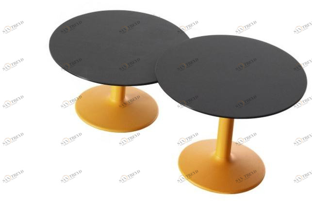 MOBLIBERICA Низкий круглый керамический журнальный столик Copa sun-id-1503542