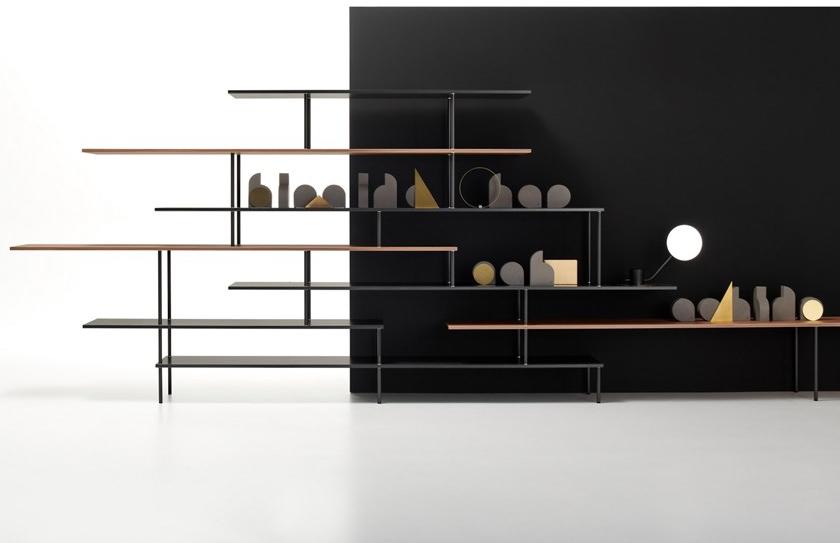 MDF Italia Открытый самонесущий двухсторонний книжный шкаф из алюминия и дерева sun-id-1403632 - Вид №1