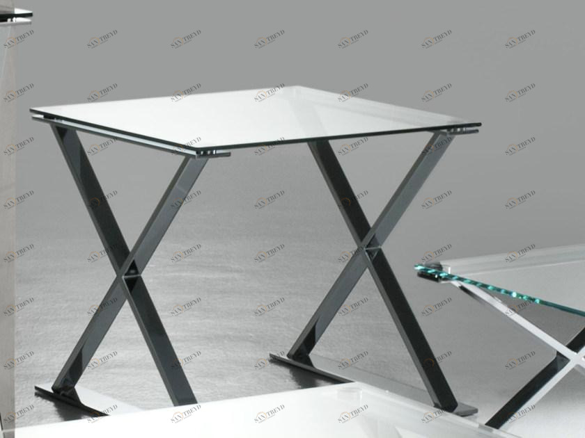 F.lli Orsenigo Квадратный журнальный столик из стали и хрусталя Ics sun-id-1428663