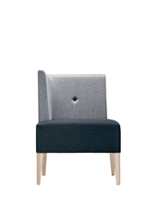 Punto 228 Модульная система сидений, линейные сиденья с деревянным каркасом из бука, 4 ножки. Сиденье и спинка мягкие. Угловой модуль. Et al. Punto