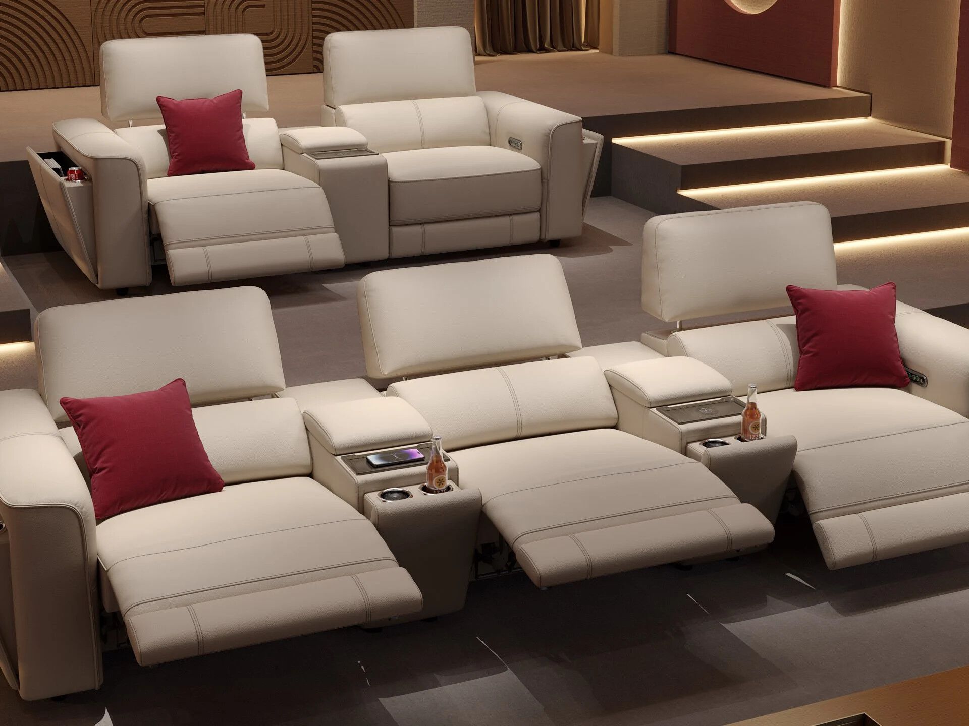 3-местный кожаный диван Sofanella Arona ARCH-00107056 - Вид №2