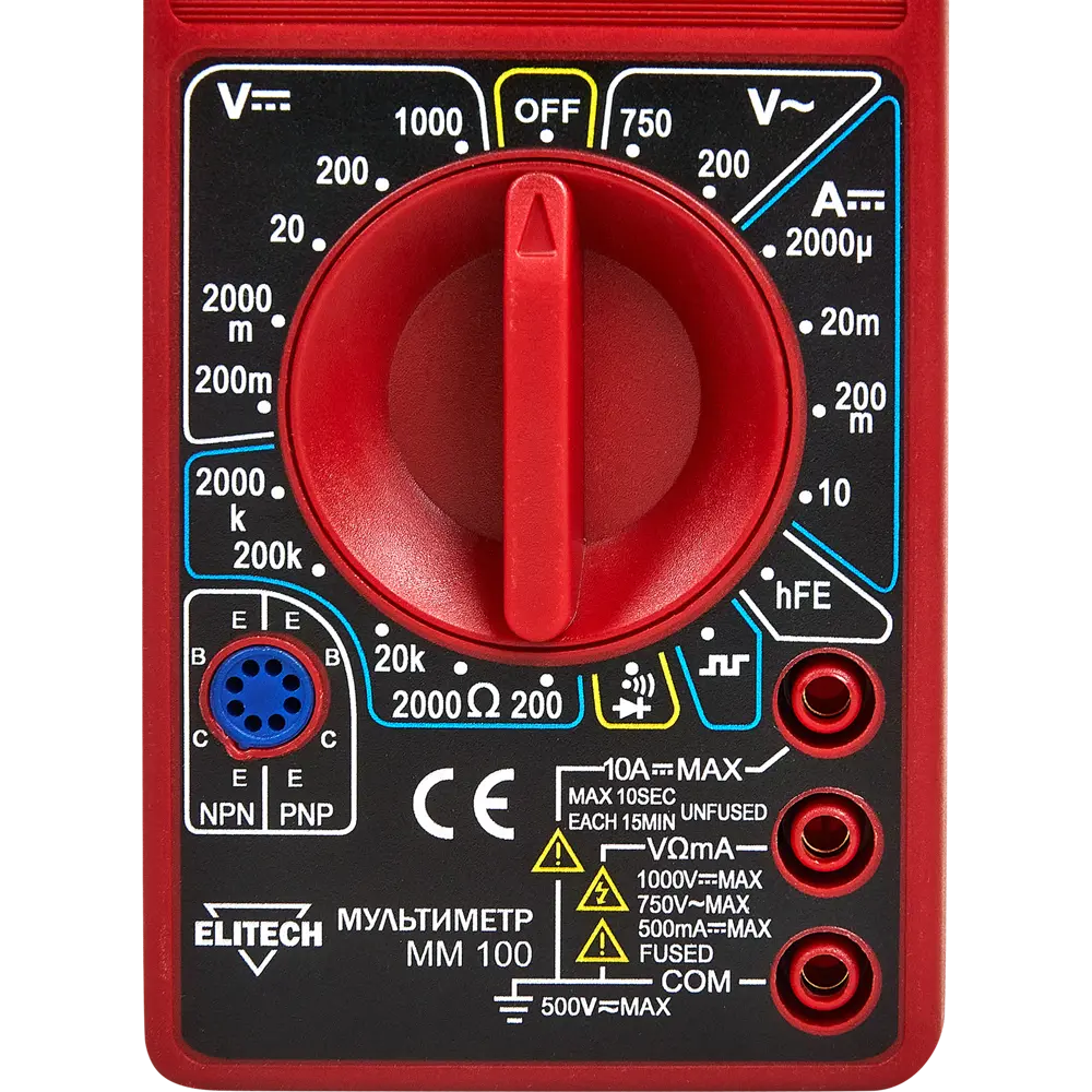 Мультиметр Elitech 100 - профессиональный измеритель электрических параметров 89202631 STLM-1453392 - Вид №4