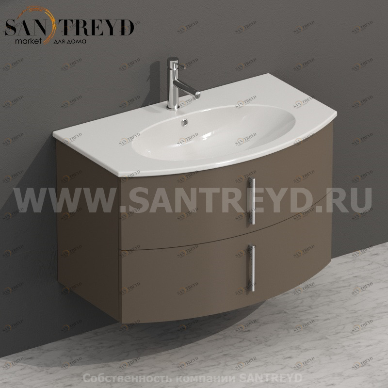 MDMC80Y161 Тумба с двумя ящиками 78 см коричневая Globo 4ALL Италия Ceramica Globo