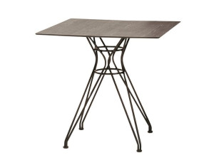 Стальной и деревянный квадратный стол