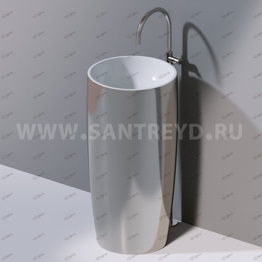 L103T0R0VT.251 Напольная раковина стоящая круглая A. e T. Italia PILLAR AeT ITALIA