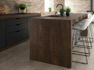 Inalco Кухонная столешница из керамогранита с эффектом металла Mdi | itop®