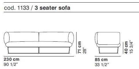 La Cividina 3-х местный тканевый диван Bernard sun-id-1504576 - Вид №3