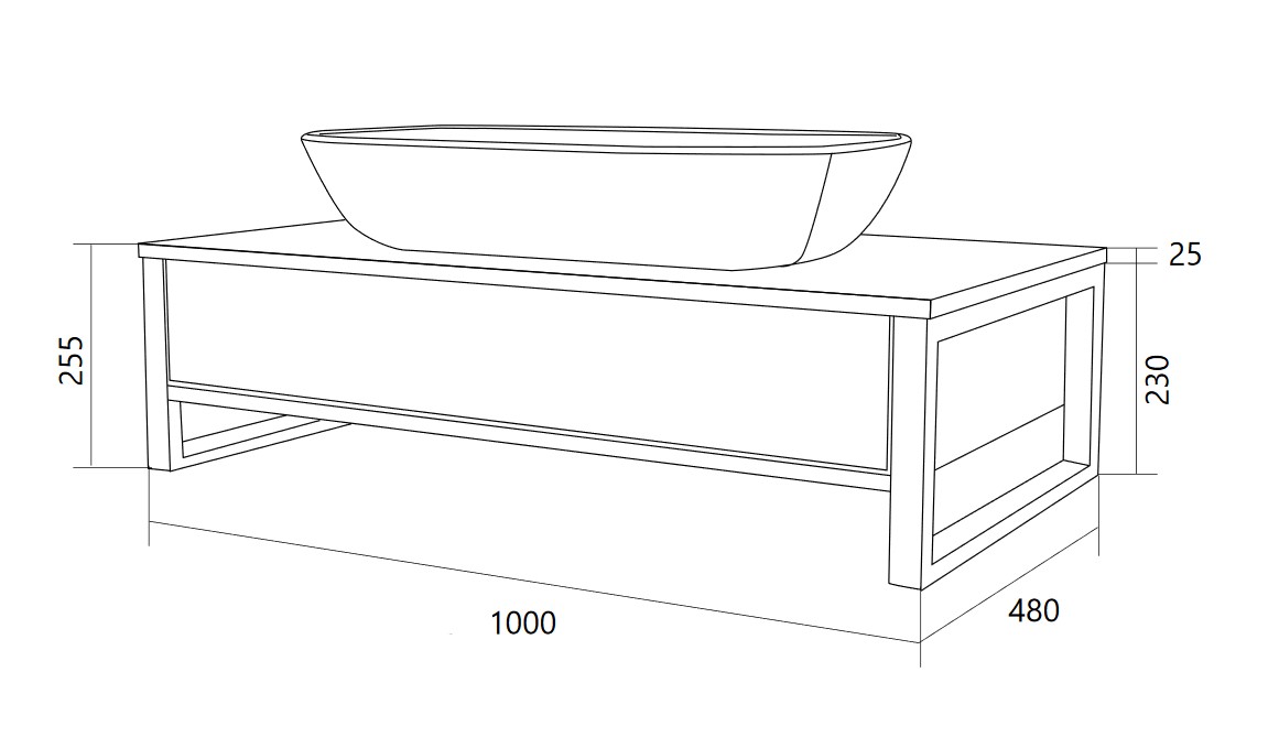 У85853 Тумба GRUNGE LOFT 100П 1в.я Бетон светлый 1 Marka GRUNGE LOFT  - Вид №6