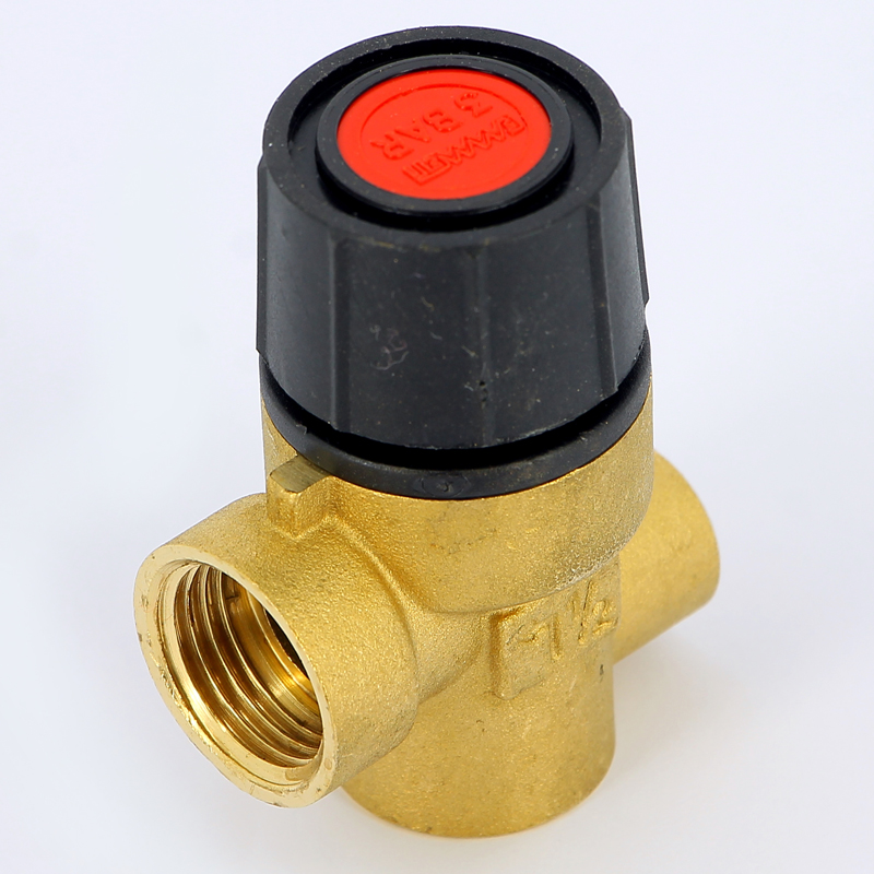 Клапан предохранительный ВВ с отверстием для манометра 1/4" EMMETI 1/2" 3 бар 00206080 - Вид №1