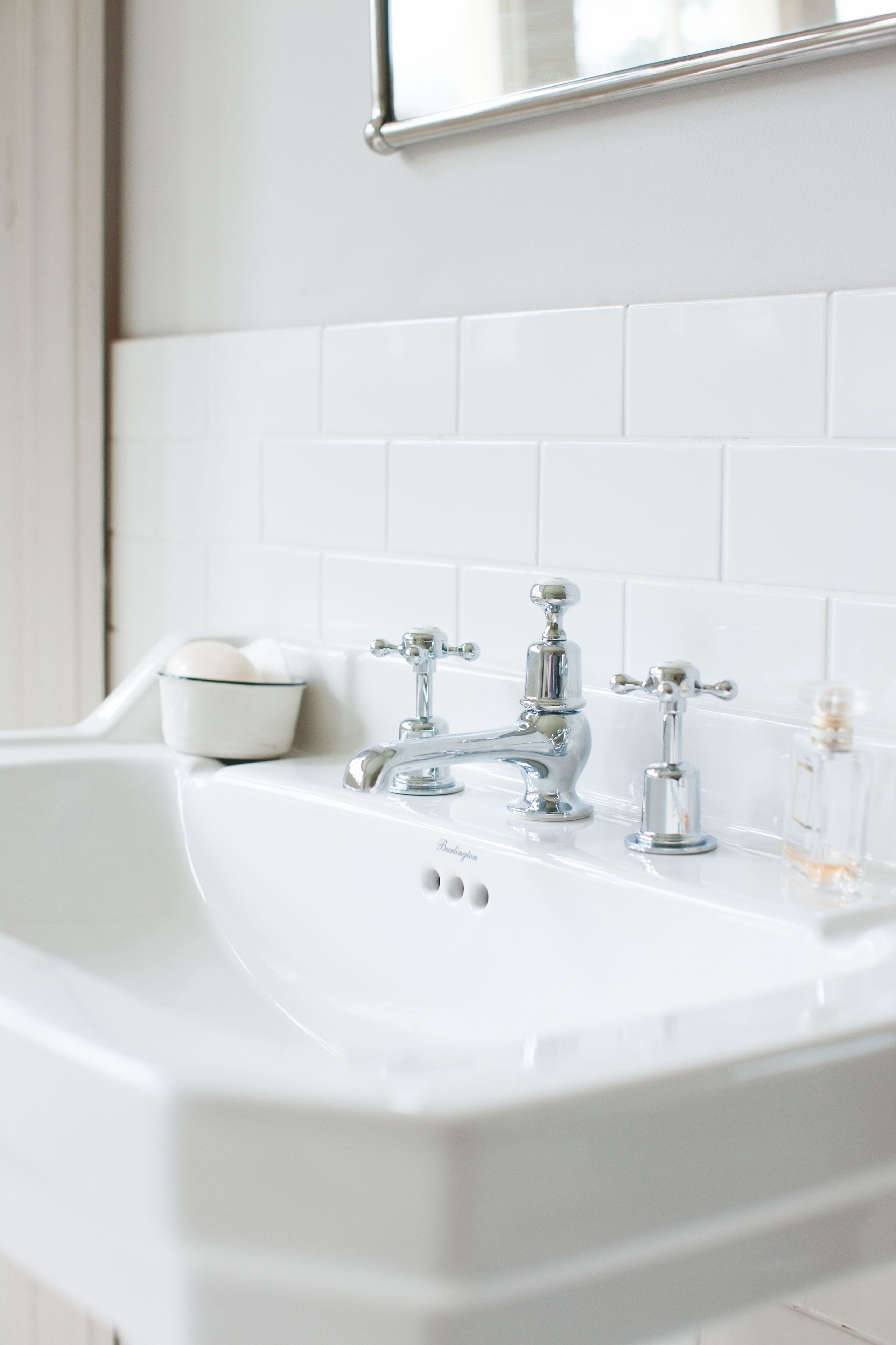 Прямоугольный умывальник из стекла на колонне Burlington Эдвардианская ARCH-00134895 - Вид №13