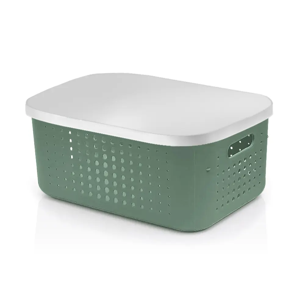 Корзинка для хранения Shell 13.4 л 26.1x37.4x16.4 см цвет зеленый Santreyd STLM-2112541