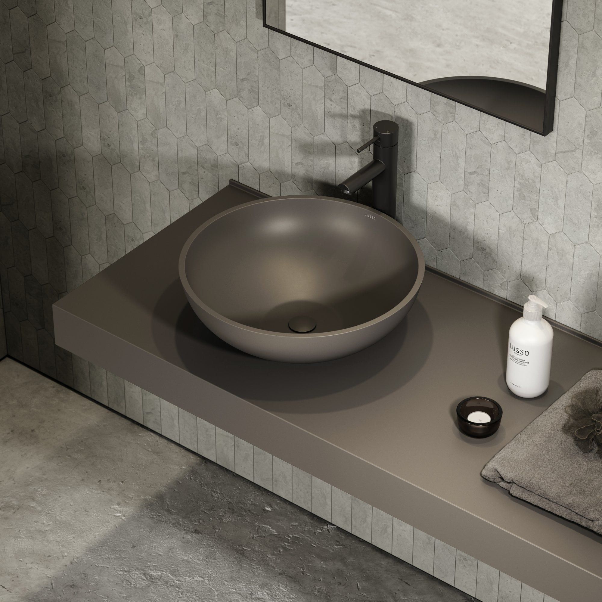 Круглый умывальник из смолы LUSSO Oasis ARCH-00066828 - Вид №4