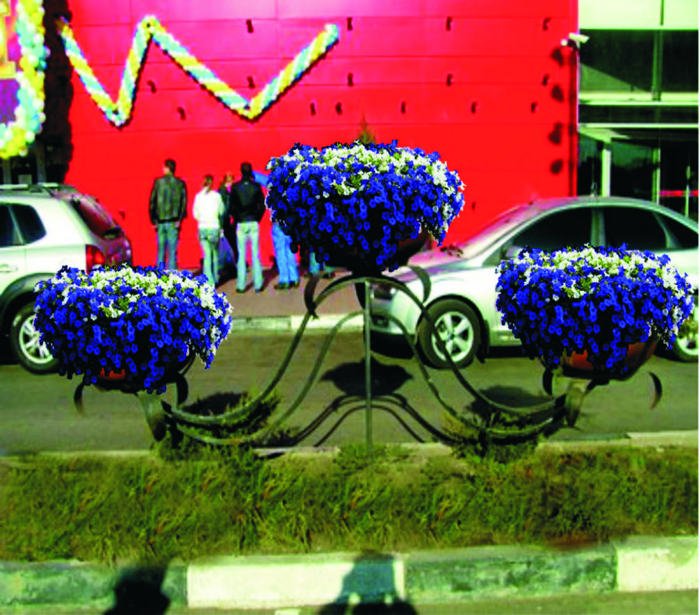 12360 ВОЛНА эко, цветочница в виде пирамиды с термо-чашами LAB.Space  - Вид №1