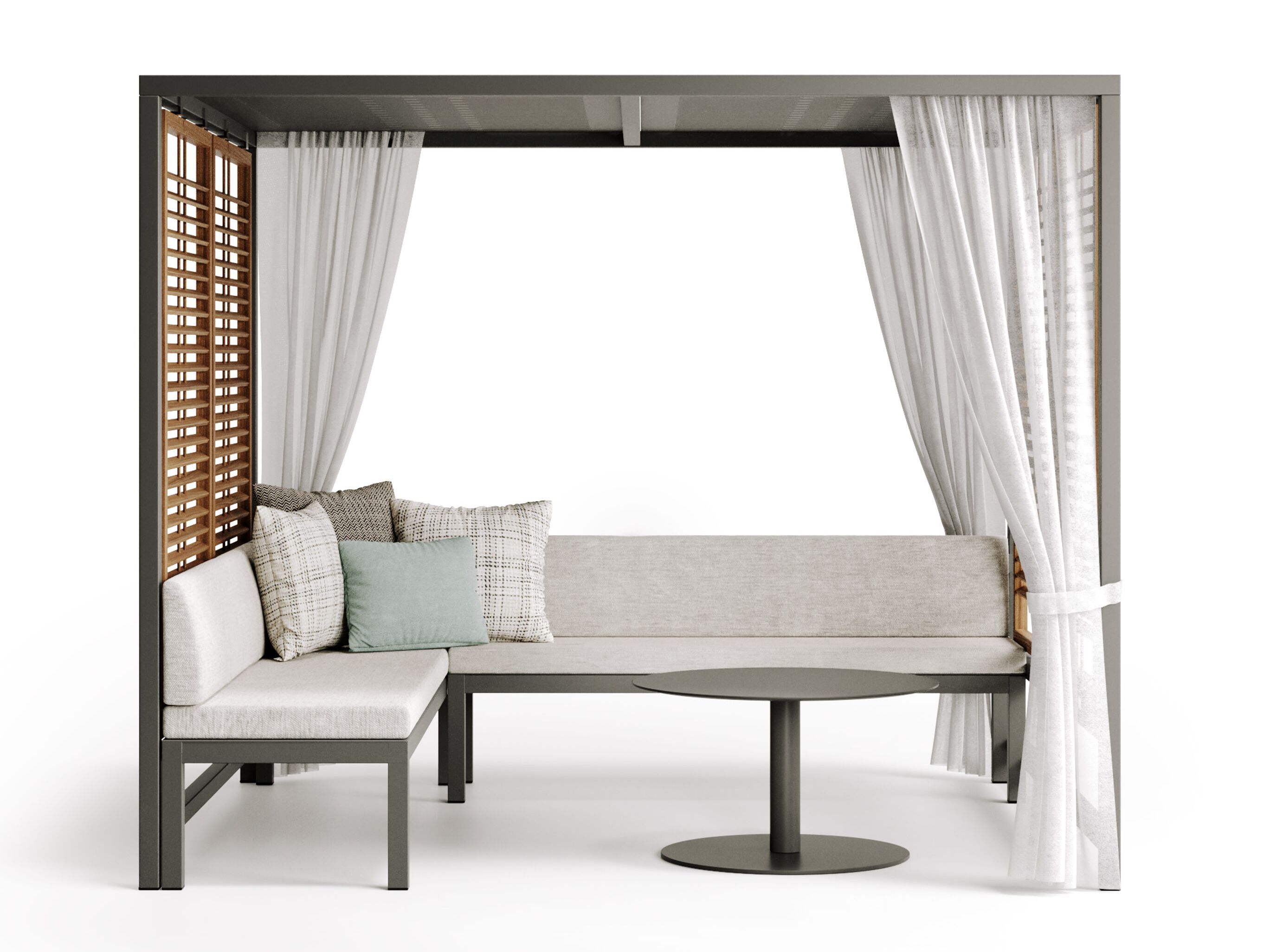 Алюминиевая беседка со скамейкой Atmosphera альков ARCH-00058328 - Вид №12