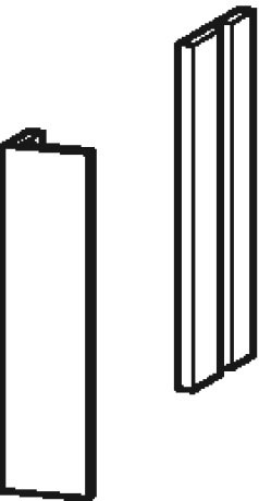 LC589908989 L-Cube Доборная планка для шкафчика L-Cube Фланелево-серый глянцевый лак Duravit - Вид №1