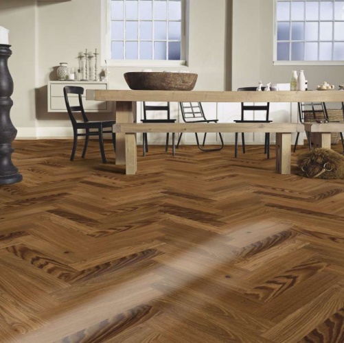 Паркет Ёлка Meister PS 400 Stab 8031 Закопченый Дуб Натур с брашью (Текстурированная) 500х100 мм 2300200051 - Вид №6