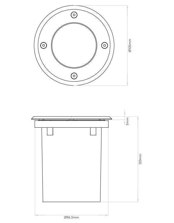 Открытый из нержавеющей стали светодиодный маркер с диммером Astro Lighting GRAMOS ROUND ARCH-00124756 - Вид №1