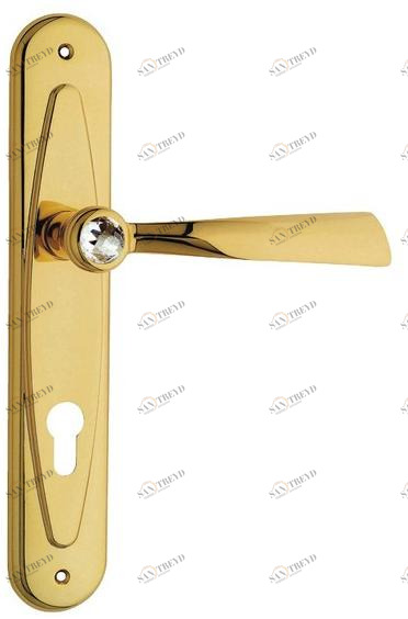 LINEA CALI' Ручка из хромированной латуни с кристаллами Swarovski® на пластине Elika crystal sun-id-1445041