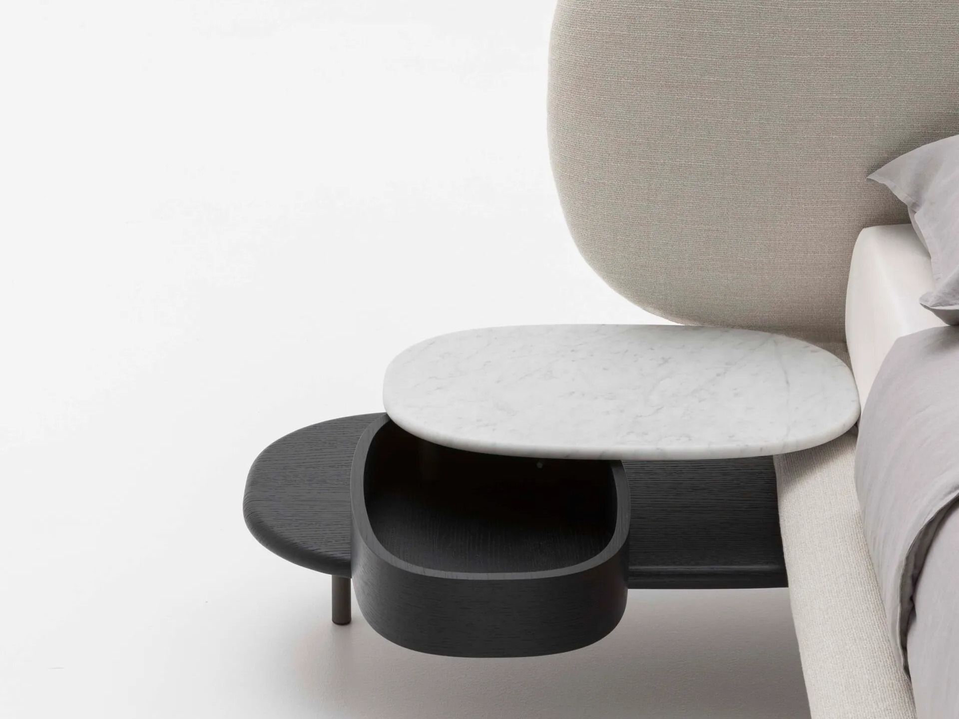 Мягкая кровать из ткани с мягким изголовьем Alf DaFrè Neyõ ARCH-00100012 - Вид №15