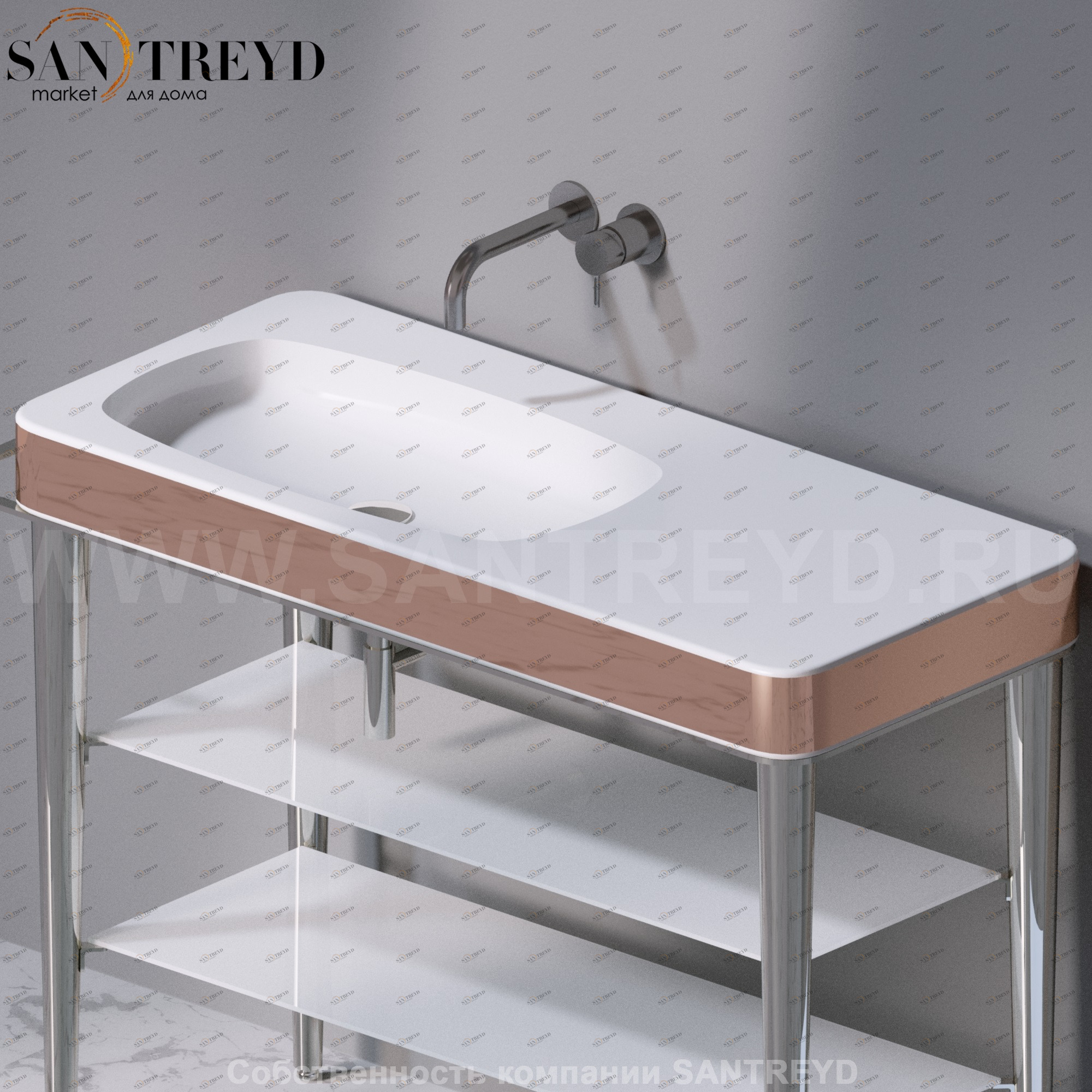 L130257 Накладная раковина на столешницу  прямоугольная A. e T. Italia FUSION AeT ITALIA