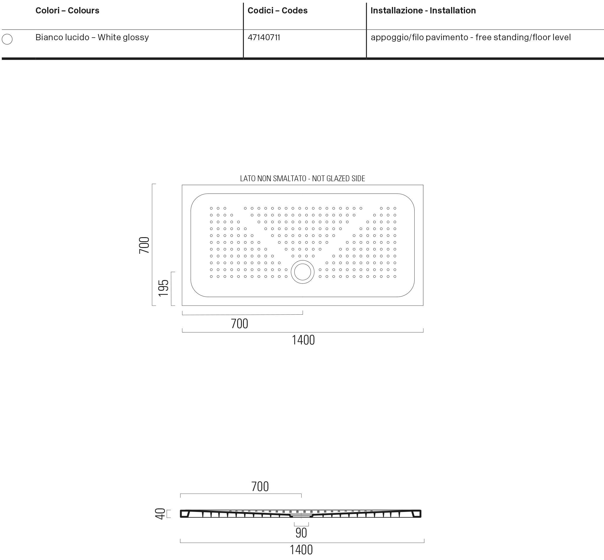 Керамический поддон для душа GSI ceramica H4 ARCH-00117582 - Вид №2
