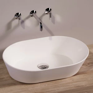WA02BIANCOMATT Накладная раковина на столешницу  овальная Simas
