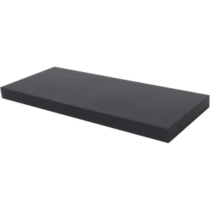 Полка мебельная прямая 80x23.5x3.8 см МДФ цвет чёрный