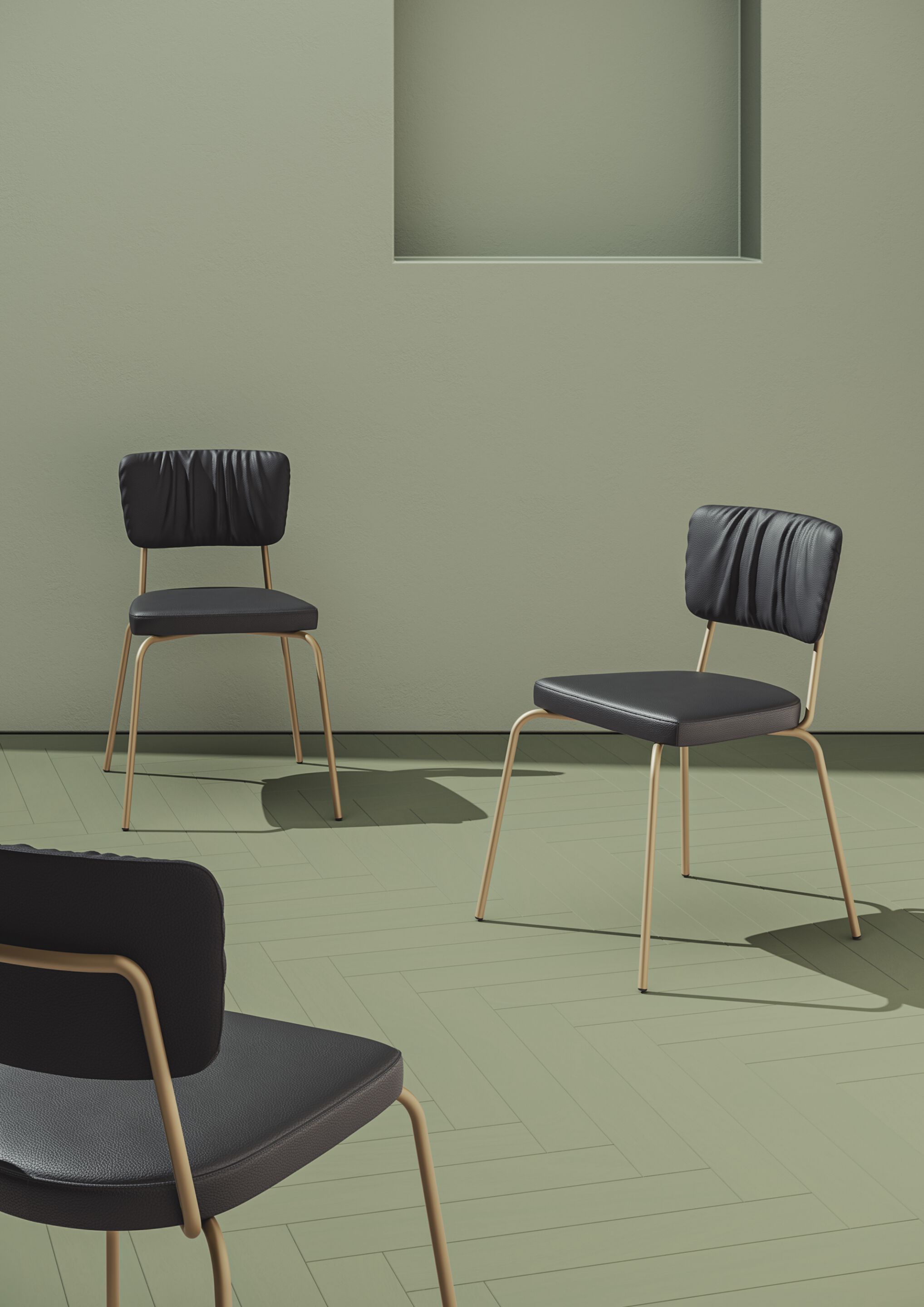 Мягкий стул из ткани ALMA DESIGN лестница ARCH-00050847 - Вид №1