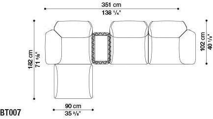 B&B Italia Outdoor Модульный тканевый диван Butterfly sun-id-1372696 - Вид №8