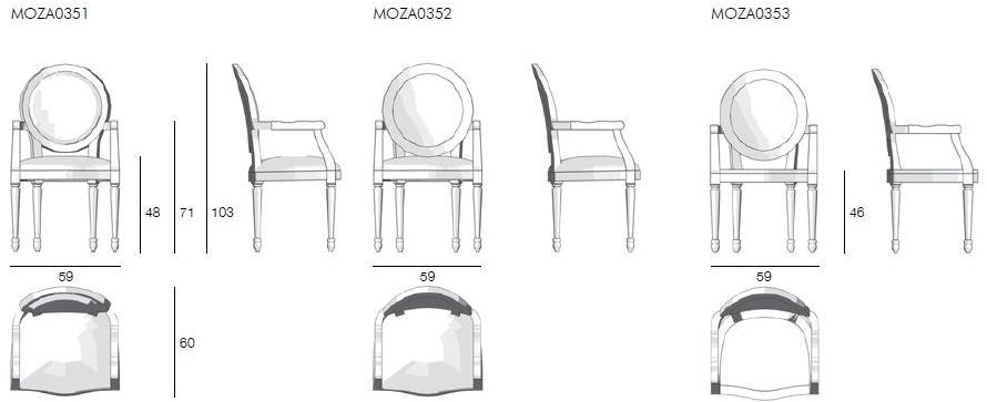 Il Giardino di Legno Стул из ткани с подлокотниками Mozaic Moza0351 - Вид №2