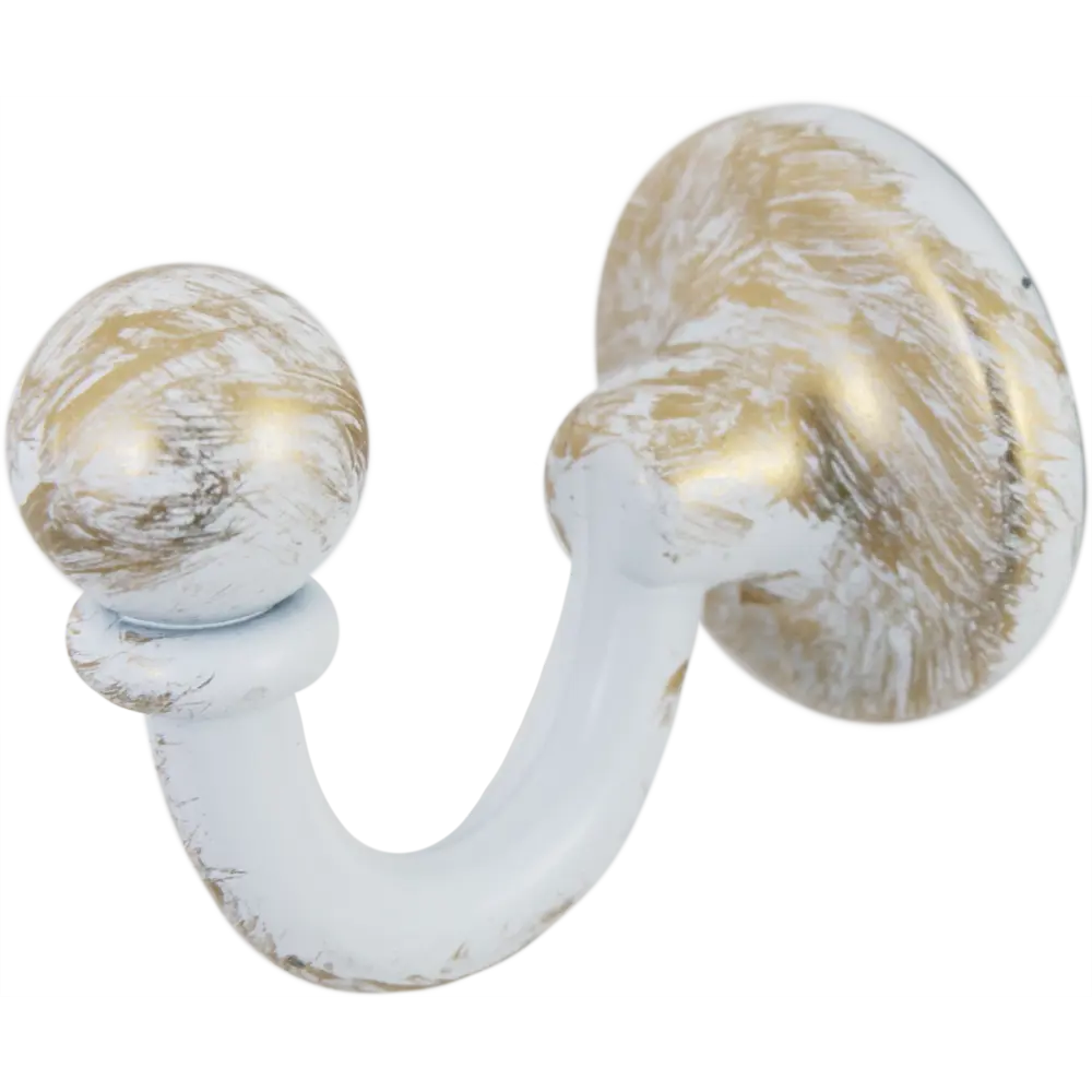Крючок большой Orbis, металл, цвет античный белый, 2 шт. 86016043 STLM-2088892 