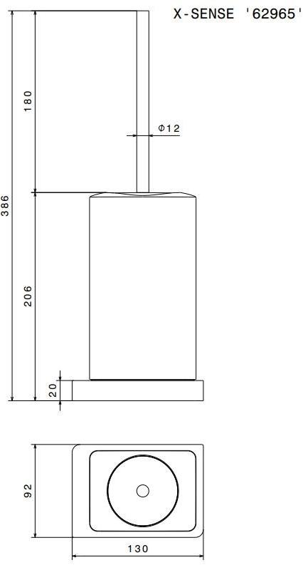 newform Ершик для унитаза из керамики X-sense accessories 62965 - Вид №1
