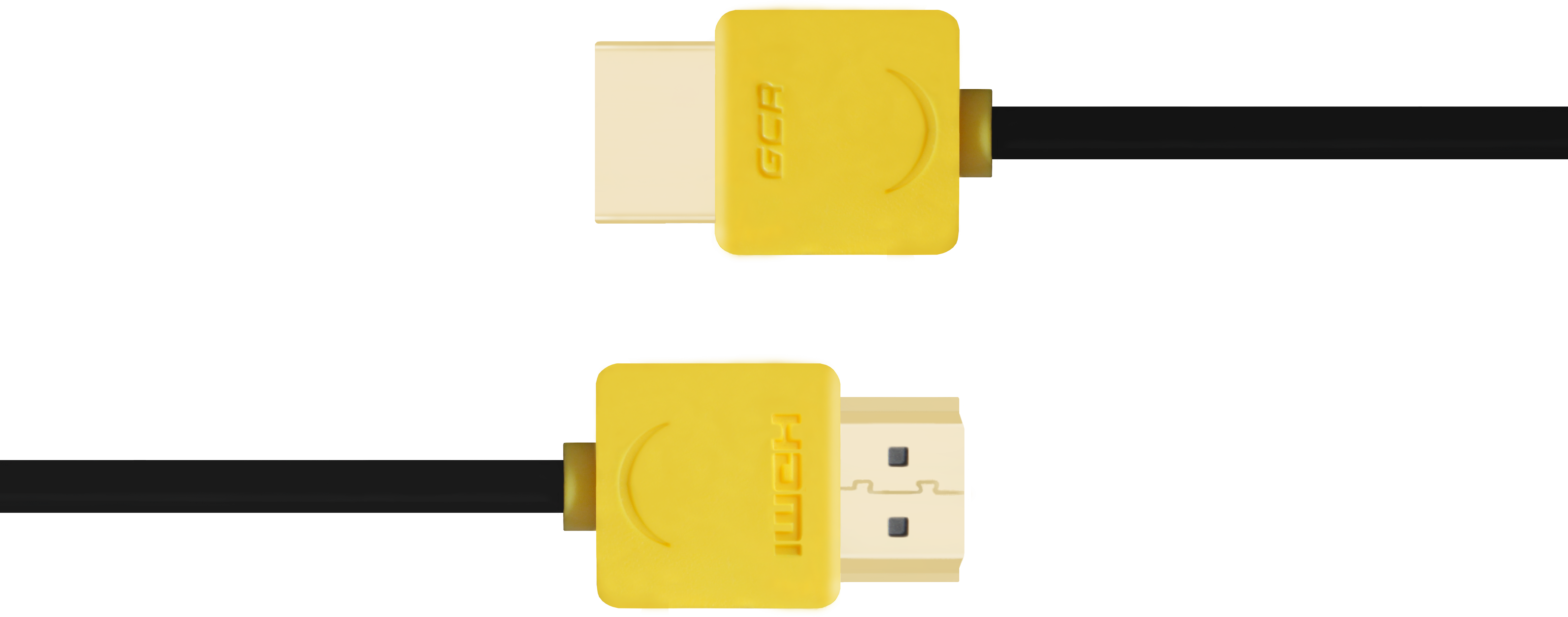 GCR-HM540-1.0m кабель 1.0m hdmi версия 1.4, черный, желтые коннекторы, slim od3.8mm, 32/32 awg, позолоченные контакты, ethernet 10.2 гбит/с, 3d, 4k, premium , экран Greenconnect Santreyd  - Вид №1